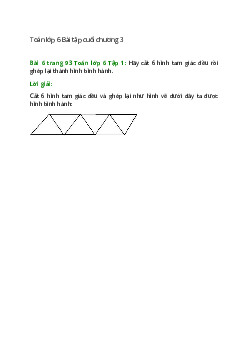 Bài 6 trang 93 Toán 6 Tập 1 | Chân trời sáng tạo Giải toán lớp 6