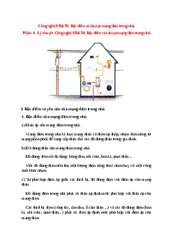 Lý thuyết Công nghệ 8 Bài 50 (mới 2023 + 10 câu trắc nghiệm): Đặc điểm và cấu tạo mạng điện trong nhà