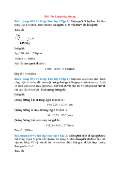 Vở bài tập Toán lớp 5 Tập 2 trang 69, 70 Bài 136: Luyện tập chung