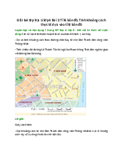 Đo và tính khoảng cách theo đường chim bay từ chợ Bến Thành đến công viên Thống Nhất