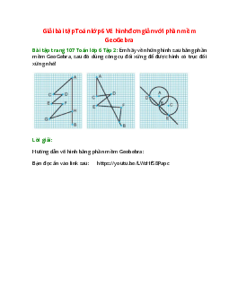 Toán 10 Chân trời sáng tạo Bài 1 Vẽ đồ thị hàm số bậc hai bằng phần mềm  Geogebra