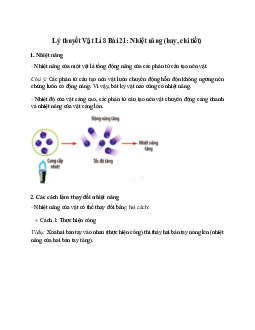 Lý thuyết Nhiệt năng (mới 2024 + 41 câu trắc nghiệm) hay, chi tiết – Vật Lí 8