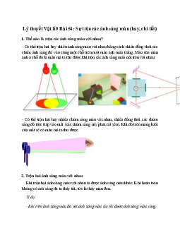 Lý thuyết Sự trộn các ánh sáng màu (mới 2023 + 10 câu trắc nghiệm) hay, chi tiết – Vật Lí 9