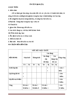 GIÁO ÁN CÔNG NGHỆ 9 ÔN TẬP HKII (T1) MỚI NHẤT
