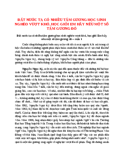 Top 10 bài Đất nước ta có nhiều tấm gương học sinh nghèo vượt khó, học giỏi Em hãy nêu một số tấm gương đó 2023 hay nhất