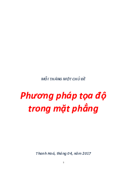Chuyên đề phương pháp tọa độ trong mặt phẳng - Nguyễn Bá Hoàng