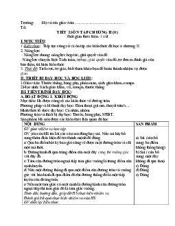 Giáo án Hình học 9: Ôn tập chương II (tiếp) mới nhất