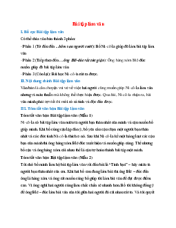 Bố cục bài Bài tập làm văn chuẩn nhất