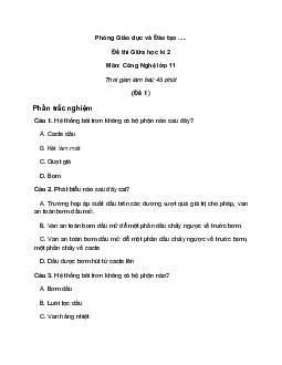 Bộ 30 Đề thi Công nghệ lớp 11 Giữa học kì 2 năm 2023 có đáp án