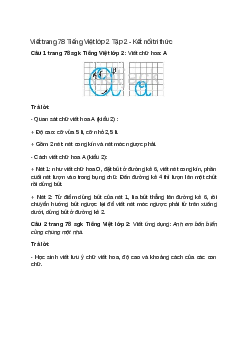 Viết trang 78 Tiếng Việt lớp 2 Tập 2 – Kết nối tri thức