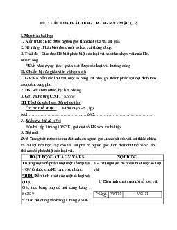 GIÁO ÁN CÔNG NGHỆ 6 BÀI 1: CÁC LOẠI VẢI DÙNG TRONG MAY MẶC (T2) MỚI NHẤT – CV5555