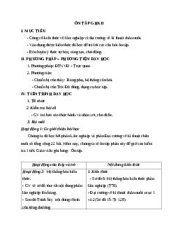 Giáo án Công Nghệ 7 Ôn tập giữa học kì 2 mới nhất - CV5512