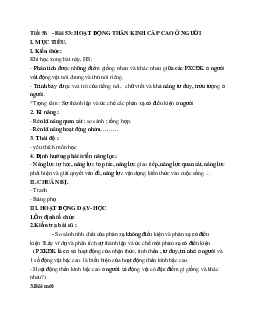 Giáo án Sinh học 8 Bài 53: Hoạt động cấp cao ở người mới nhất - CV5512