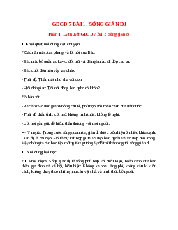 GDCD 7 Bài 1 (Lý thuyết và trắc nghiệm): Sống giản dị