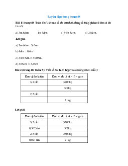 Toán lớp 5 trang 48 Luyện tập chung