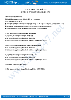 Chuyên đề sử dụng phương pháp đồ thị ôn thi THPTQG môn Hóa học