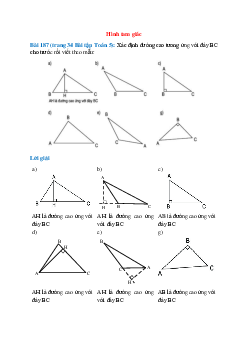 Xác định đường cao tương ứng với đáy BC