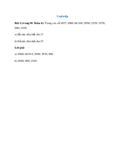 Trong các số 3457; 4568; 66 814; 2050; 2229; 3576; 900; 2355