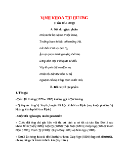 Vịnh khoa thi Hương - Tác giả tác phẩm – Ngữ văn lớp 11