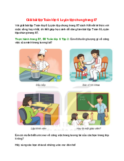 Giải SGK Toán lớp 6 (Kết nối tri thức) Luyện tập chung trang 87
