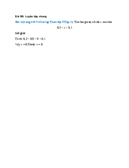 Tìm hai giá trị số của x sao cho: 8,3 < x < 9,1