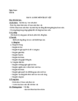 Giáo án Sinh học 11 Bài 35: Hoocmôn thực vật mới nhất