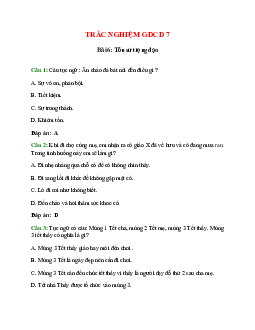 Trắc nghiệm GDCD 7 Bài 6 có đáp án: Tôn sư trọng đạo
