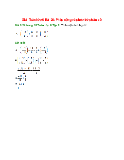 Bài 6.24 trang 18 Toán 6 Tập 2 | Kết nối tri thức Giải toán lớp 6