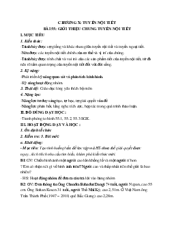 Giáo án Sinh học 8 Bài 55: Giới thiệu chung hệ nội tiết mới nhất - CV5555