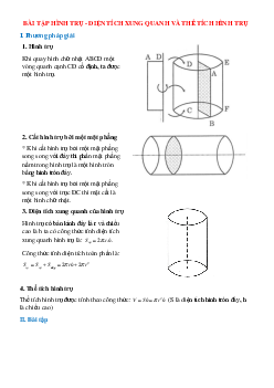 Hình trụ là gì Công thức tính diện tích và thể tích hình trụ  HOCMAI