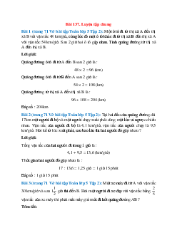 Vở bài tập Toán lớp 5 Tập 2 trang 71, 72 Bài 137: Luyện tập chung
