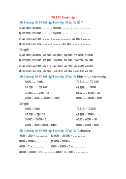 Vở bài tập Toán lớp 3 Tập 2 trang 58 Bài 133: Luyện tập