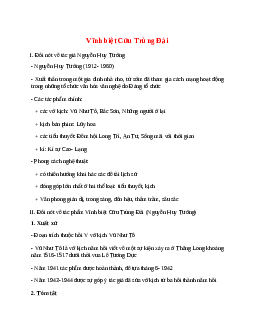 Vĩnh biệt Cửu Trùng Đài – nội dung, dàn ý phân tích, bố cục, tóm tắt