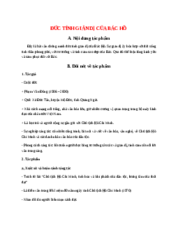 Đức tính giản dị của Bác Hồ - Tác giả tác phẩm - Ngữ văn lớp 7