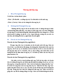 Bố cục bài Thương nhớ bầy ong chuẩn nhất