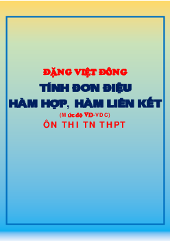 Chuyên đề Tính đơn điệu hàm hợp, hàm liên kết (VD – VDC) - Ôn thi tốt nghiệp THPT
