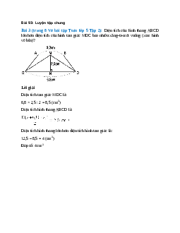 Diện tích của hình thang ABCD lớn hơn diện tích của hình tam giác MDC