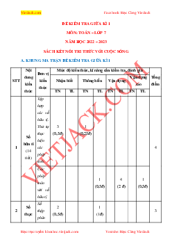 Bộ 10 đề thi giữa kì 1 Toán 7 Kết nối tri thức có đáp án năm 2024