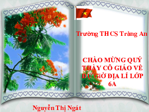 Bài giảng Địa lí 6 Tiết 25: Thực hành phân tích biểu đồ nhiệt độ lượng mưa