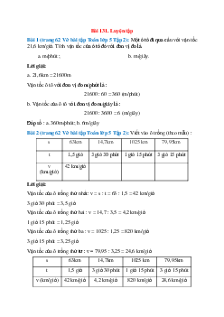 Vở bài tập Toán lớp 5 Tập 2 trang 62, 63 Bài 131: Luyện tập