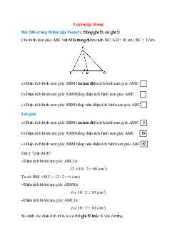 Đúng ghi Đ, sai ghi S: Cho hình tam giác ABC với M là trung điểm cạnh BC