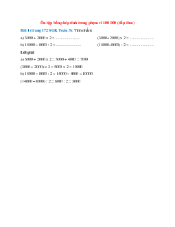 Tính nhẩm: 3000 + 2000 × 2 = .....