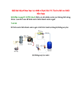 Biển có rất nhiều nước mà không thể uống được