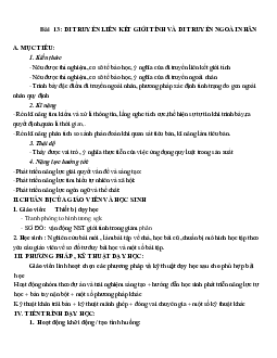 Giáo án Sinh học 12 Bài 13: Ảnh hưởng của môi trường lên sự biểu hiện của gen mới nhất - CV5512