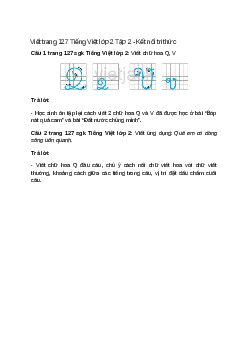 Viết trang 127 Tiếng Việt lớp 2 Tập 2 – Kết nối tri thức