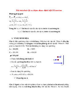 Phương pháp giải và bài tập về Bài toán hai vật va chạm nhau - định luật III Newton chọn lọc