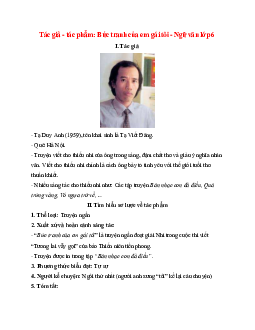 Bức tranh của em gái tôi: tác giả, bố cục, tóm tắt nội dung chính, dàn ý