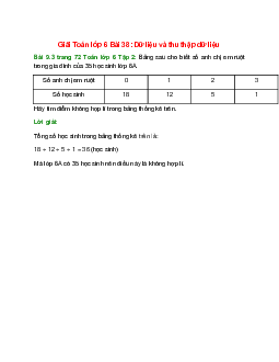 Bài 9.3 trang 72 Toán 6 Tập 2 | Kết nối tri thức Giải toán lớp 6
