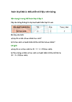 Vận dụng 2 trang 103 Toán 6 Tập 1 | Chân trời sáng tạo Giải toán lớp 6