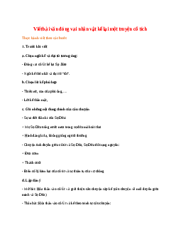 Soạn bài Viết bài văn đóng vai nhân vật kể lại một truyện cổ tích – ngắn nhất Kết nối tri thức
